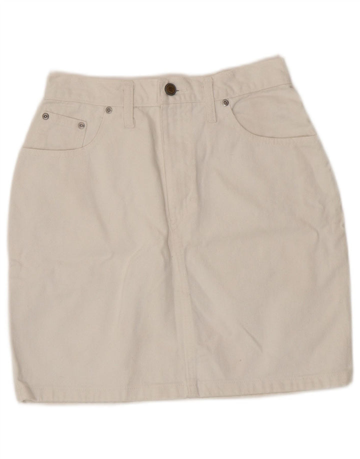 VANILIA Falda vaquera para mujer W26 Small White