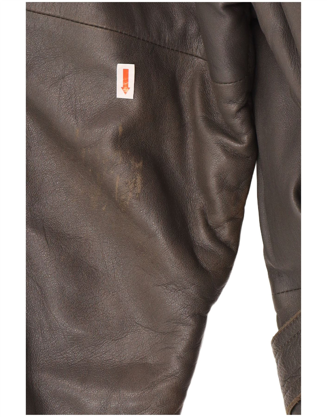 DRESSCO Abrigo de cuero para hombre IT 54 2XL Cuero gris