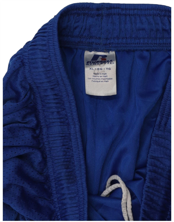 RUSSELL ATHLETIC Pantalones cortos deportivos gráficos para hombre XL Poliéster azul