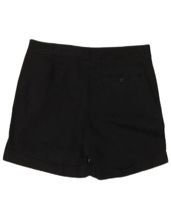 Ralph Lauren Pantalones cortos chinos de cintura alta para mujer US 14 XL W36 Algodón negro