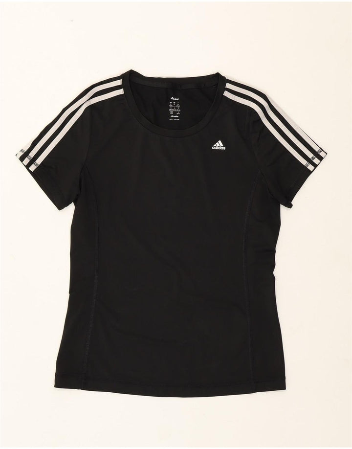 Adidas Mujer Climalite Camiseta Top UK 12/14 Mediano Negro Poliéster