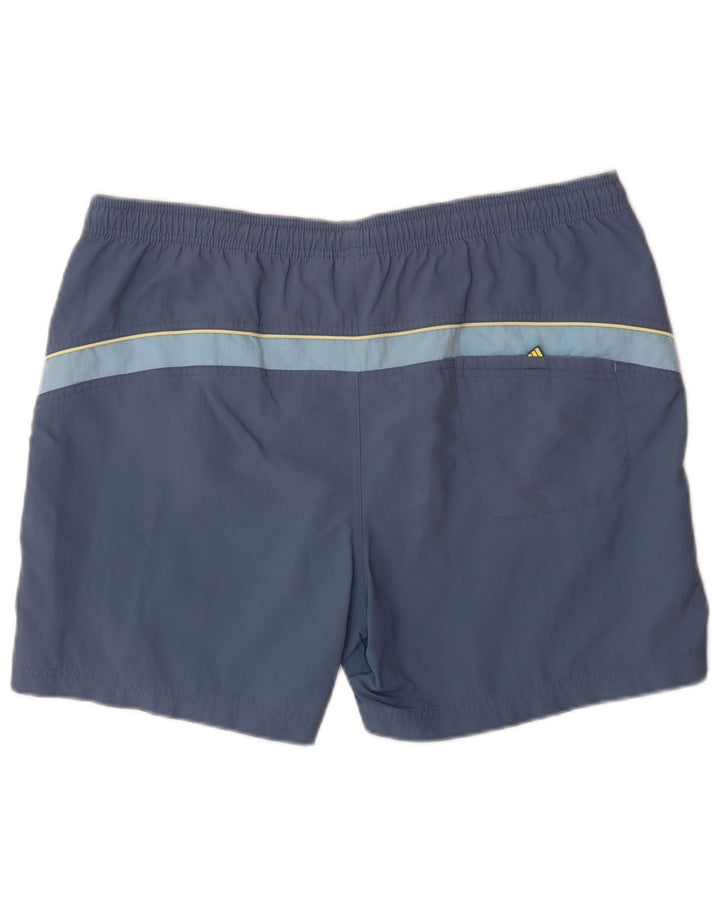 Adidas - Pantalones cortos deportivos para hombre, poliéster azul grande