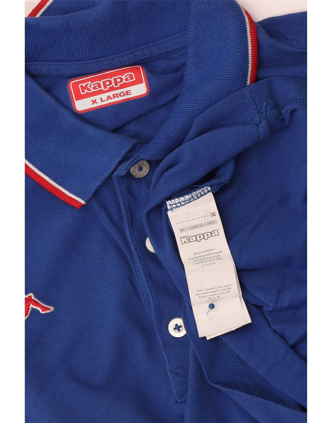 Kappa Polo Hombre XL Algodón Azul