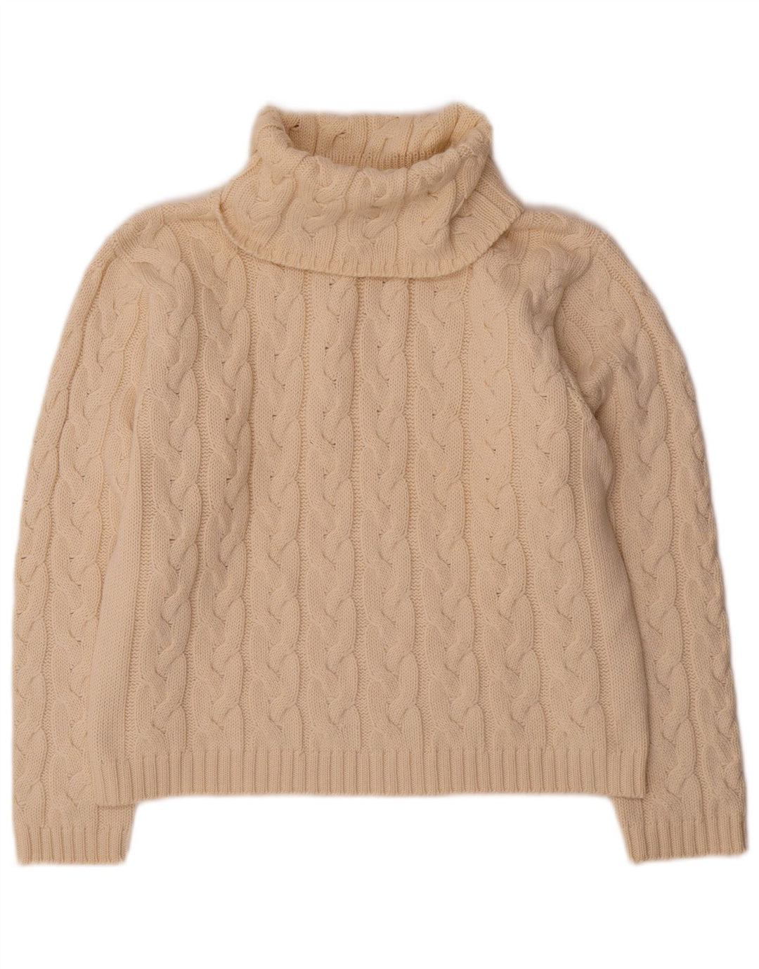 Marco Pecci Jersey con cuello vuelto para mujer UK 10 Small Off White Wool