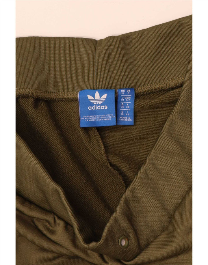 Adidas Mujer Chándal Pantalones Joggers UK 10 Pequeño Verde Poliéster