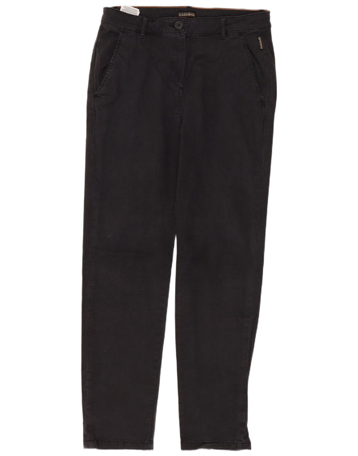 NAPAPIJRI Pantalón chino recto Geographic para mujer W28 L29 Algodón negro