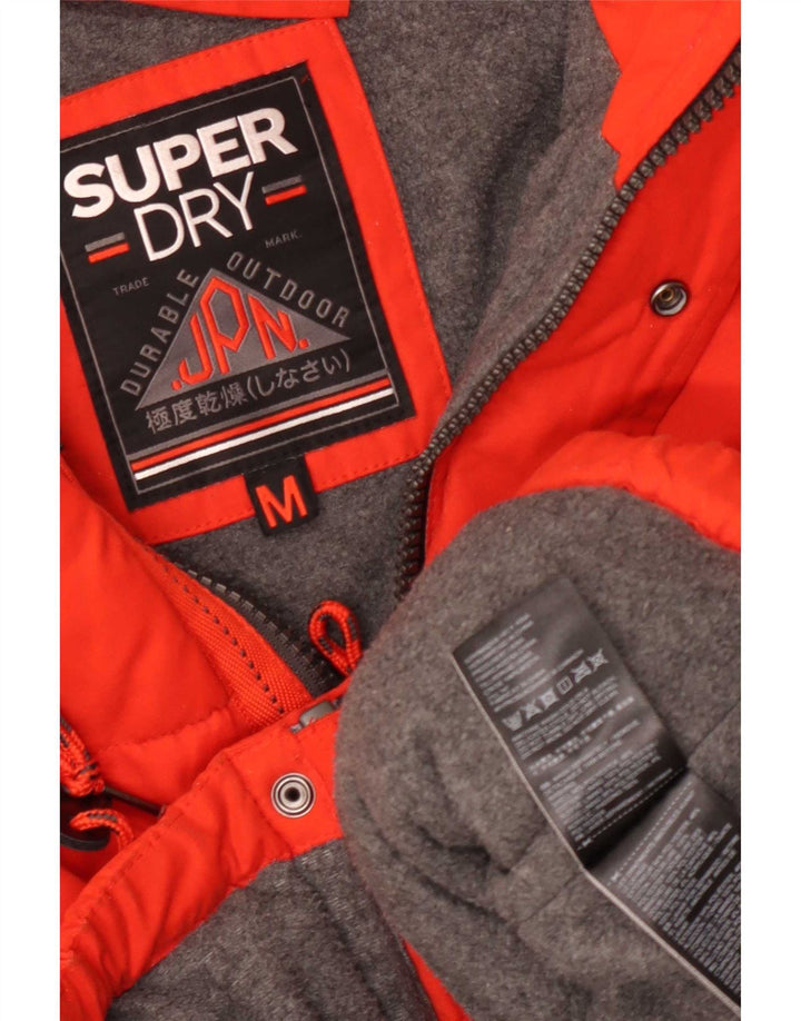 Superdry Chaqueta acolchada con capucha para hombre ES 38 Poliéster naranja medio