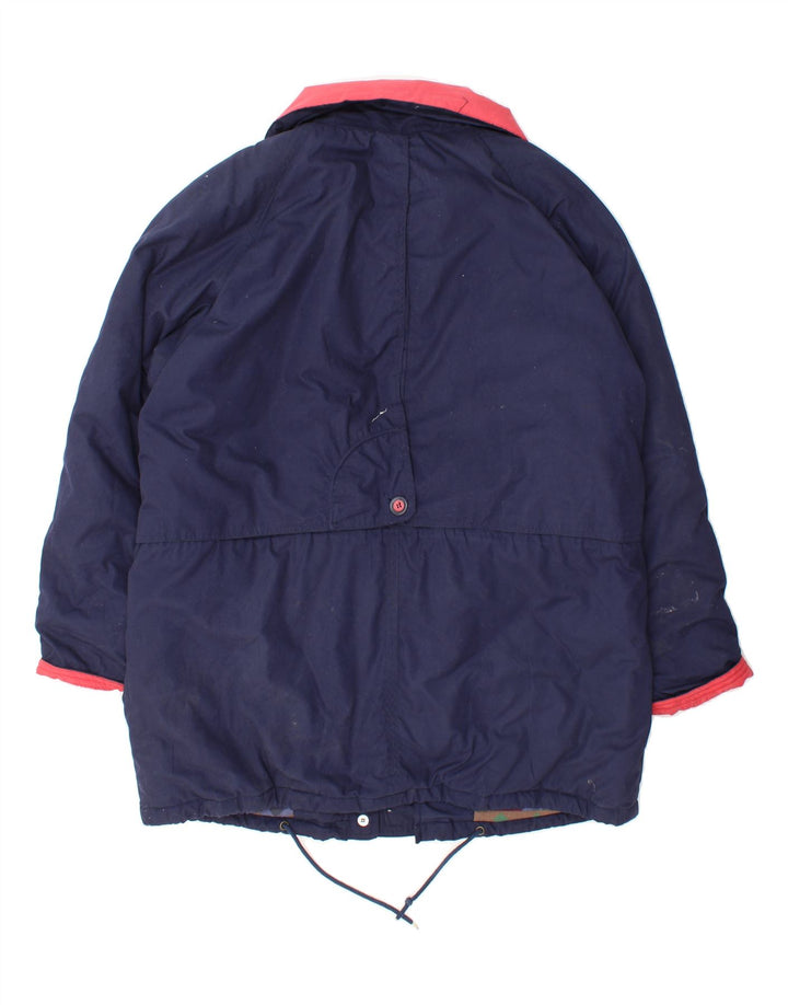 MARCEL CLAIR Womens Oversized Padded Coat EU 40 Medium Navy Blue Polyester Vintage Marcel Clair and Second-Hand Marcel Clair from Messina Hembry 