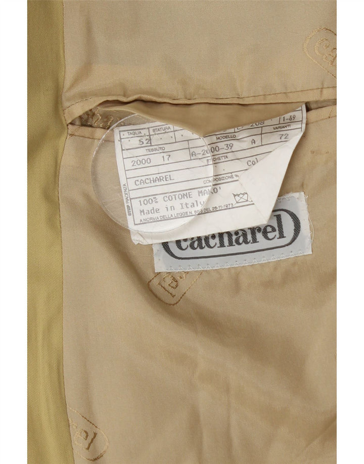 Cacharel Chaqueta tipo blazer de 2 botones para hombre IT 52 XL Algodón beige
