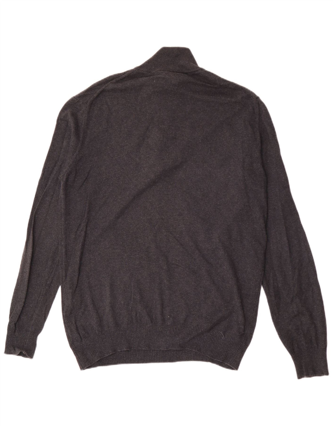 John Lewis - Jersey para hombre con cuello y cremallera, talla XL, algodón gris