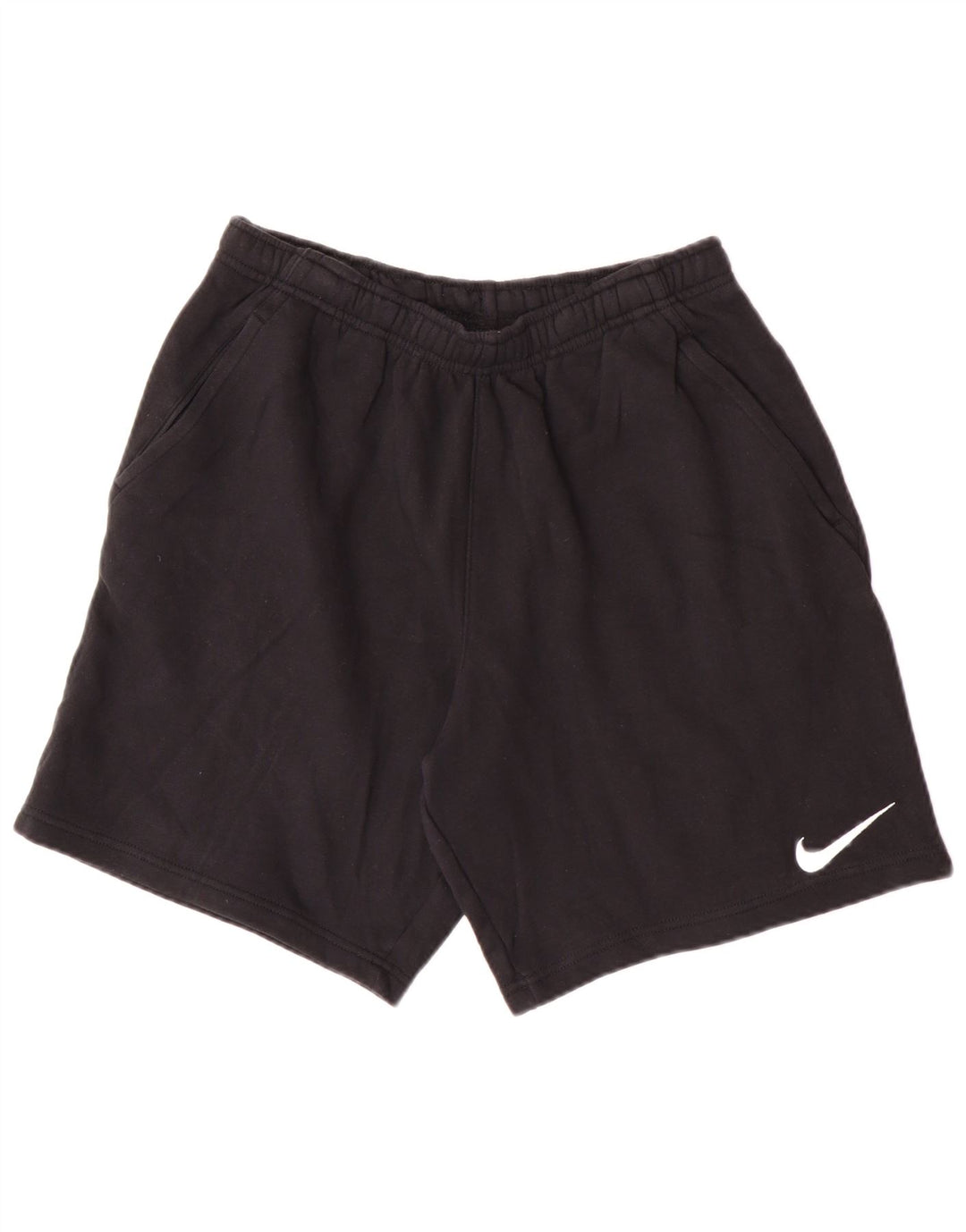 Nike - Pantalones cortos deportivos holgados para hombre, algodón negro mediano