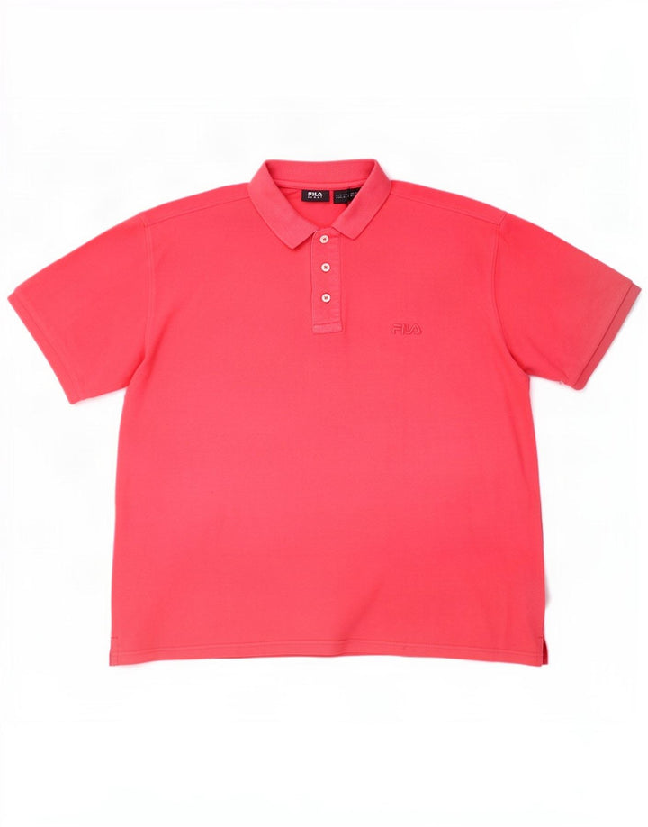 Fila Polo Hombre Algodón Rosa Grande
