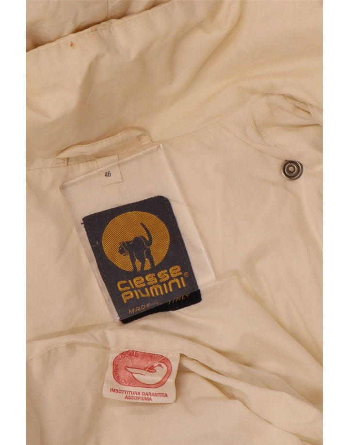 Ciesse Piumini Chaqueta acolchada extragrande con capucha para mujer IT 46 Large Off White