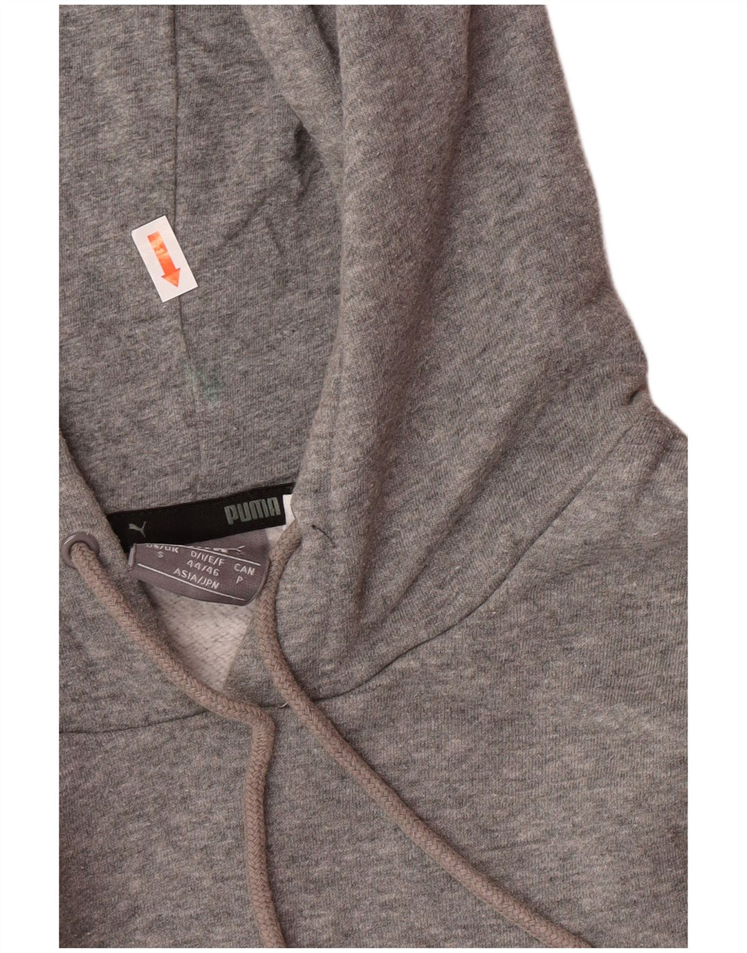 PUMA Jersey con capucha gráfica para hombre pequeño de algodón gris
