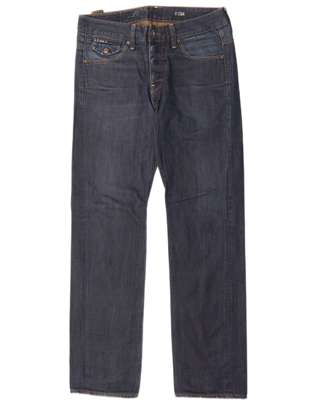 Vaqueros rectos para hombre G-Star W31 L34 Algodón azul marino