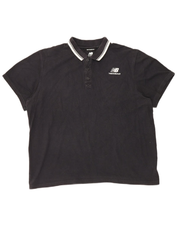 Polo New Balance Hombre XL Algodón Negro