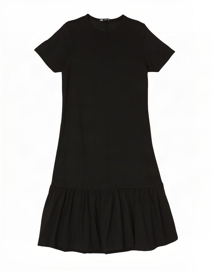 Zara Mujer Maxi Vestido UK 10 Small Negro