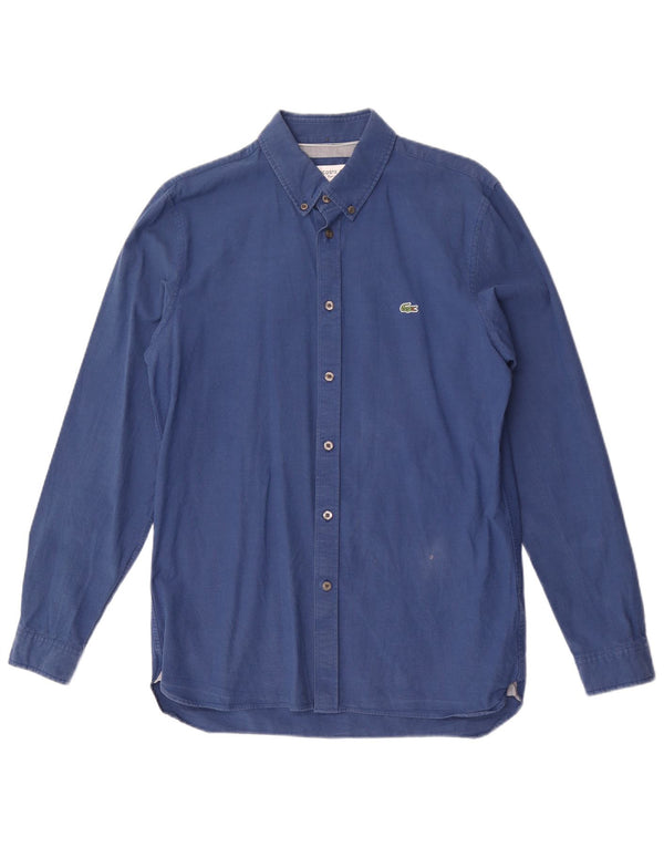 Camisa Lacoste Hombre Slim Fit Talla 40 Mediana Azul Marino Algodón