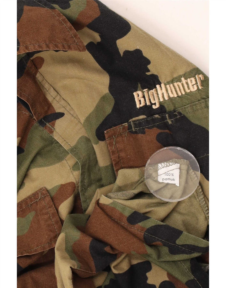 Camisa militar para hombre Big Hunter Algodón de camuflaje multicolor mediano