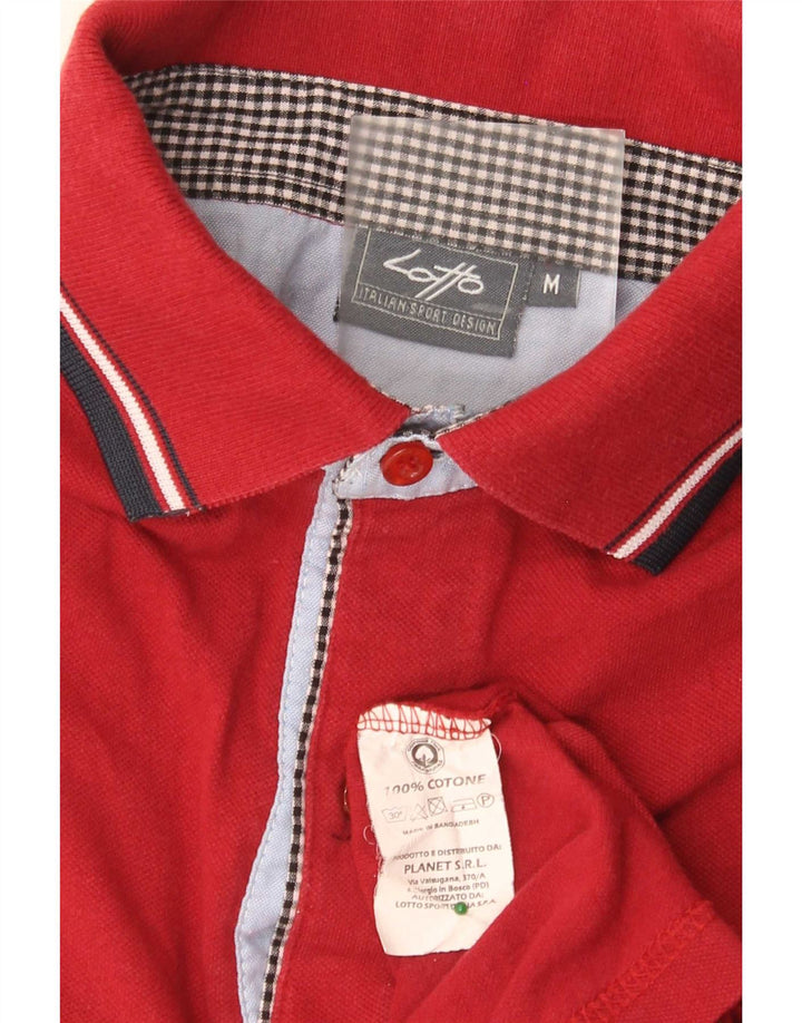 Polo Lotto Hombre De Algodón A Rayas Rojo Medio