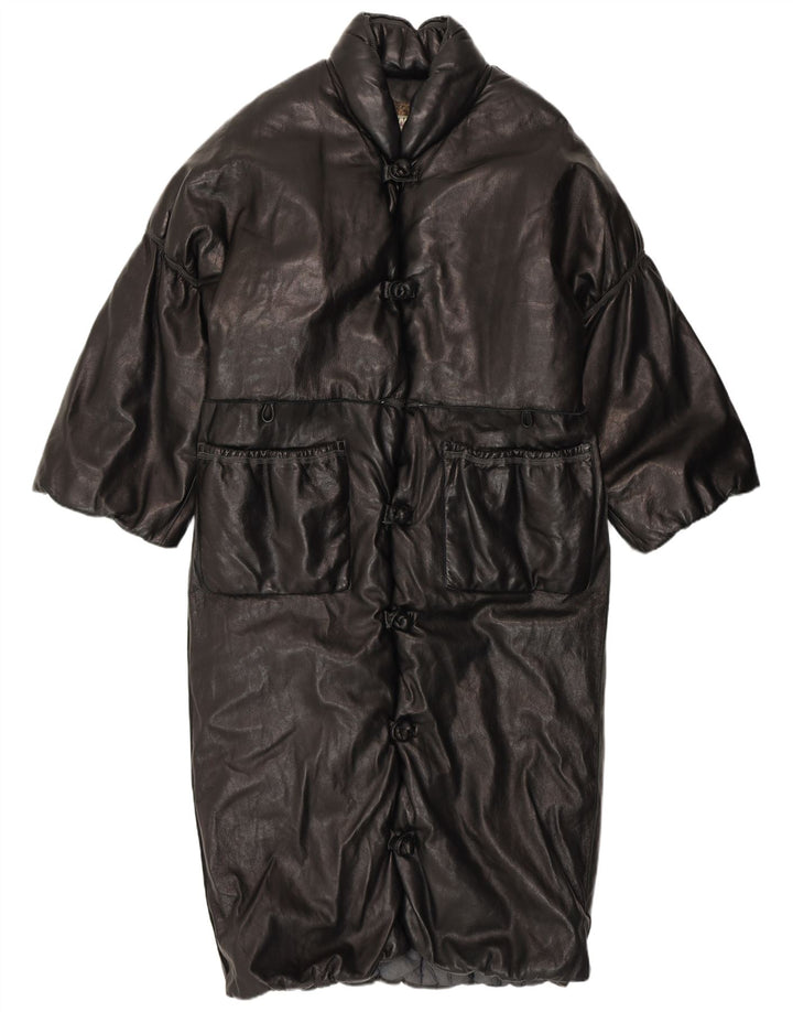 Abrigo de cuero de manga 3/4 para mujer Garage UK 40 XL Negro