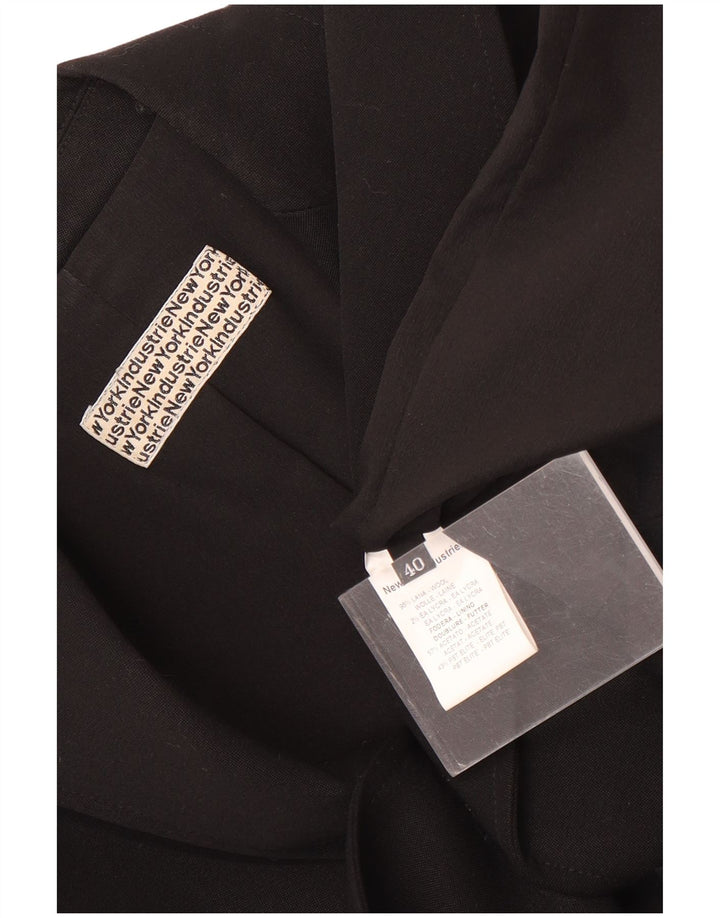 New York Industrie Chaqueta tipo blazer con 1 botón para mujer EU 40 Mediana Lana negra