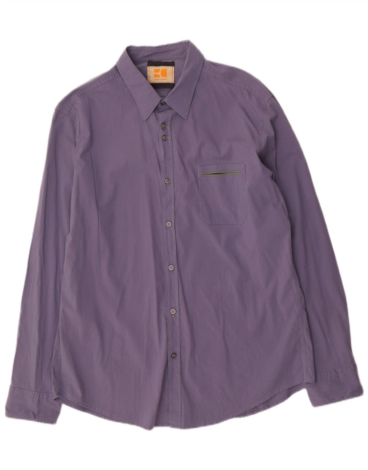 Camisa Hugo Boss Hombre 2XL Algodón Azul