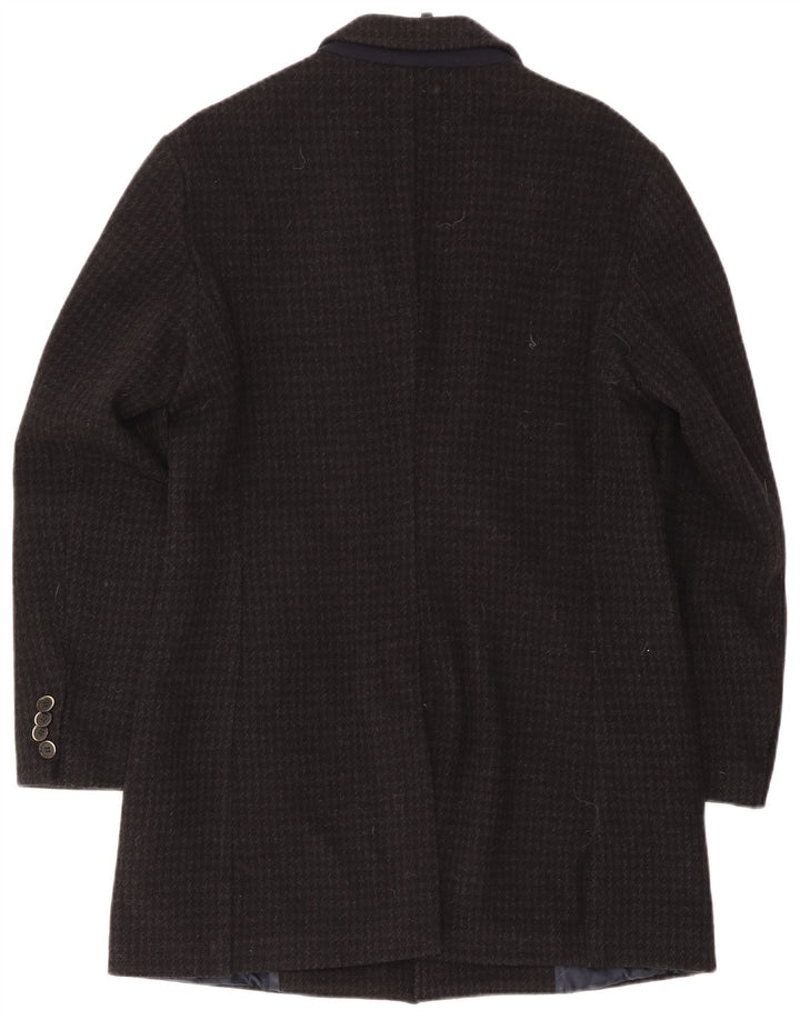 Abrigo Liu Jo para hombre IT 50 grande de lana de pata de gallo negra