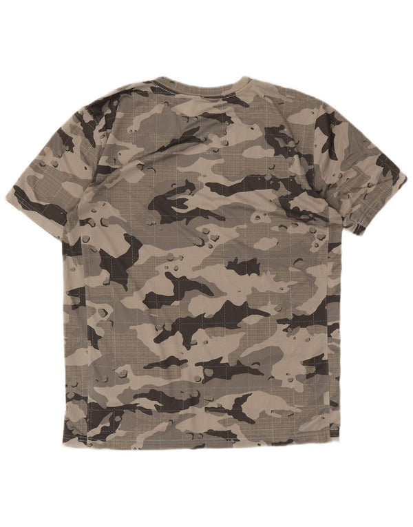 Camiseta Nike Dri Fit para hombre Top poliéster de camuflaje gris medio