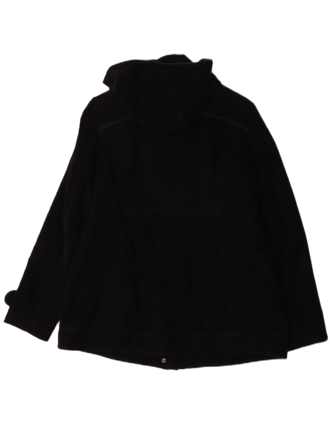 GEOX Mujer Respira Duffle Coat UK 12 Mediano Algodón Negro
