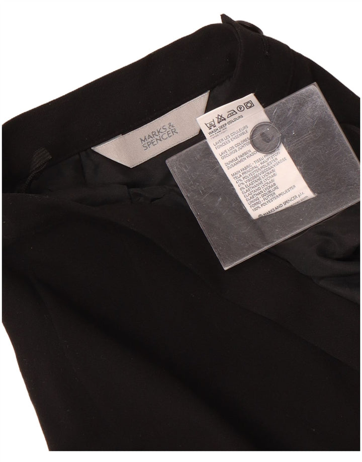 Marks & Spencer Falda lápiz para mujer UK 12 Medium W28 Poliéster negro