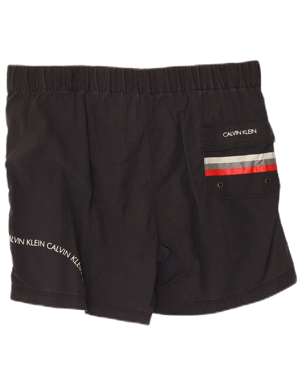 Calvin Klein Shorts De Natación Gráficos Para Hombre Nylon Negro Mediano