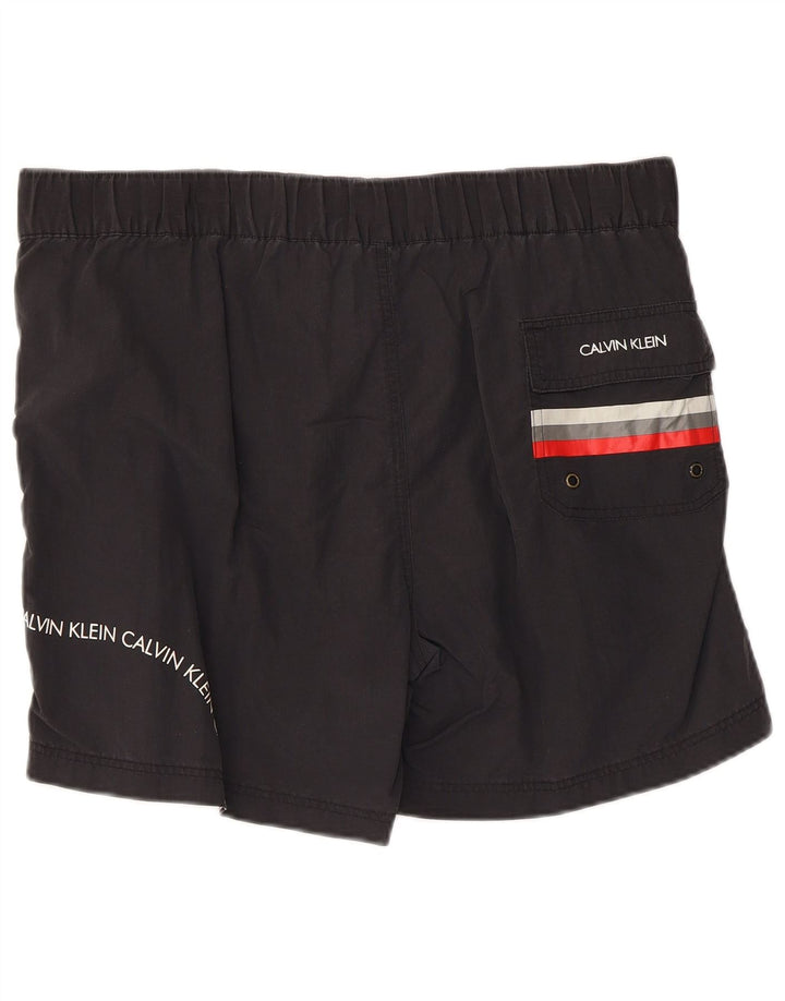 Calvin Klein Shorts De Natación Gráficos Para Hombre Nylon Negro Mediano