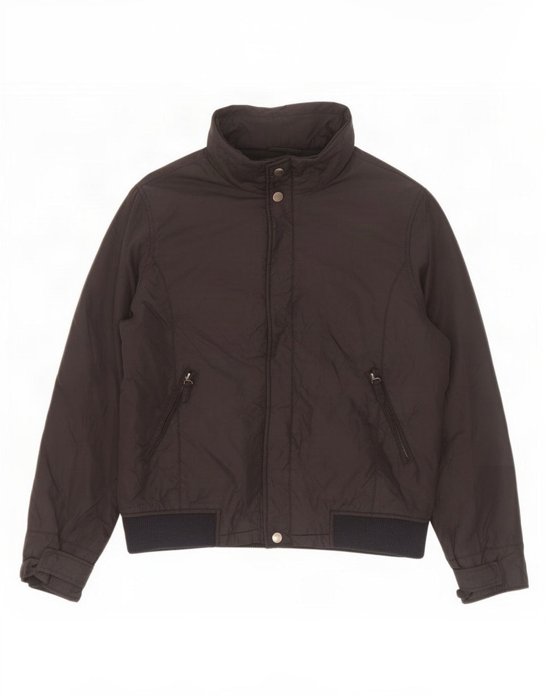 Zara - Chaqueta cortavientos con capucha para hombre, talla 40, color negro