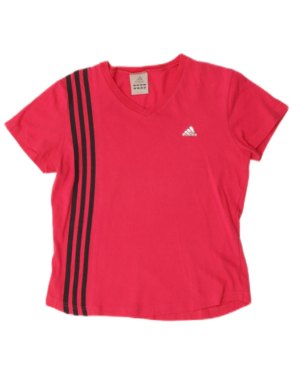 Adidas Camiseta para mujer Top UK 10 Small Pink Cotton