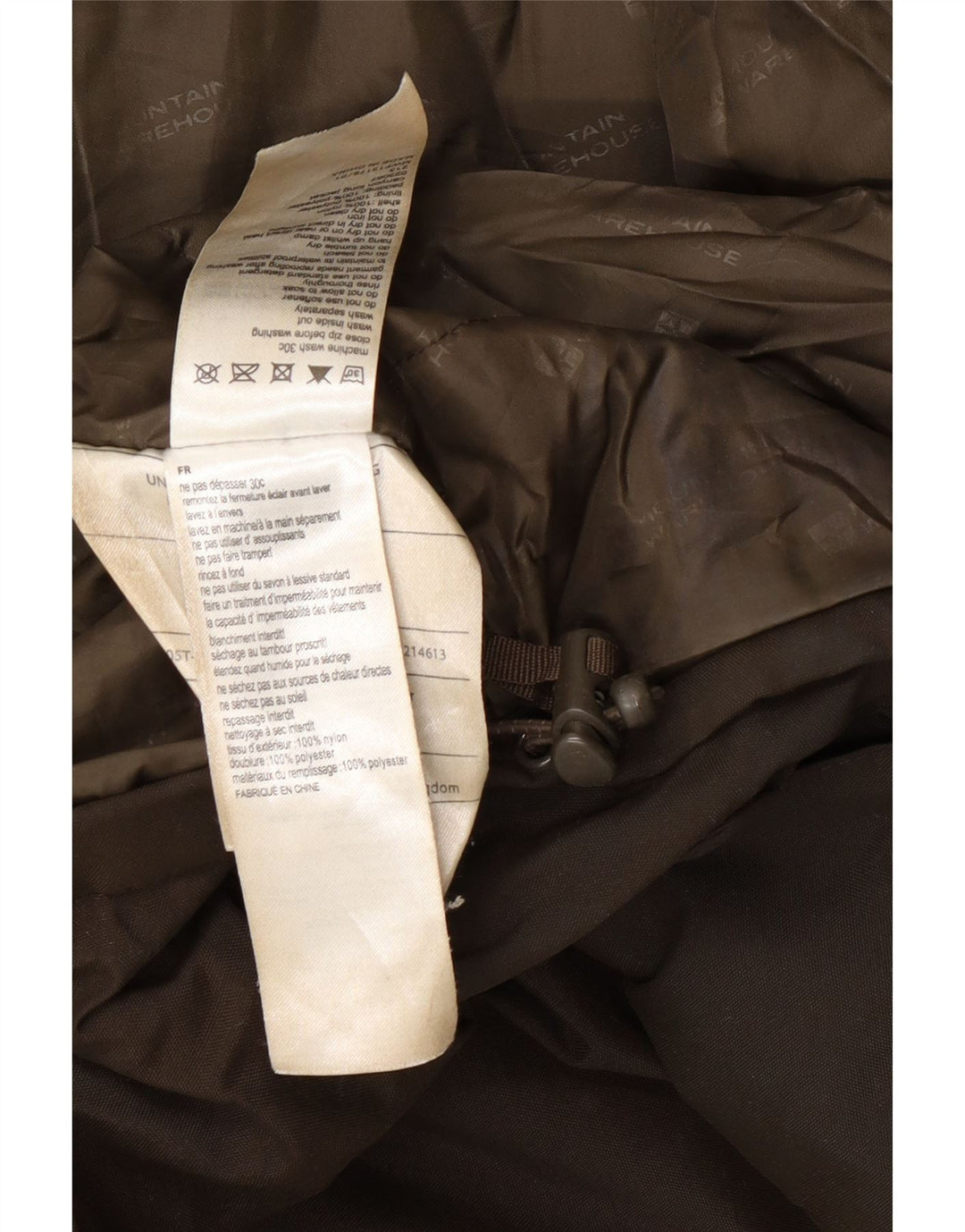 Parka con capucha para hombre Mountain Warehouse UK 38 Nylon marrón medio