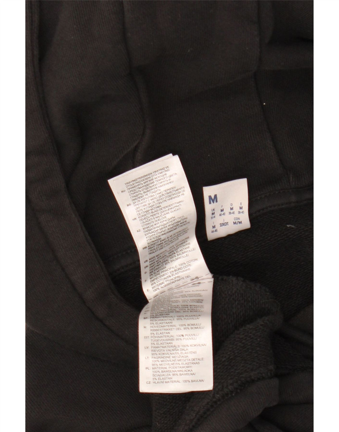 REEBOK Jersey con capucha para mujer UK 12/14 Mediano Negro Algodón