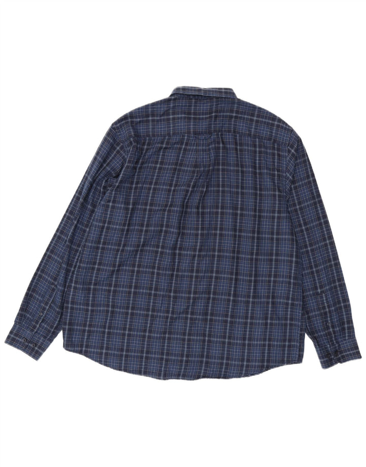 James Pringle Camisa para hombre 2XL Poliéster a cuadros azul marino
