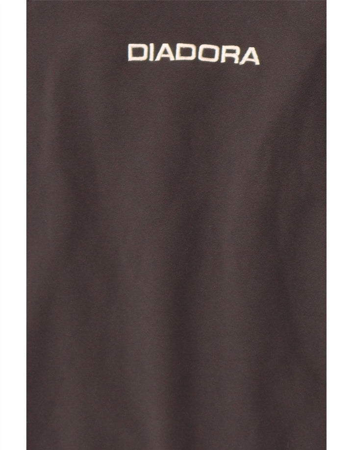 Diadora Hombre Chaqueta De Chándal Top Gris Medio Poliéster Color Block