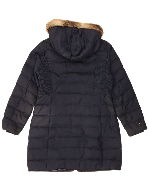 Chaqueta acolchada con capucha para mujer Joules UK 44 Grande Poliéster azul marino