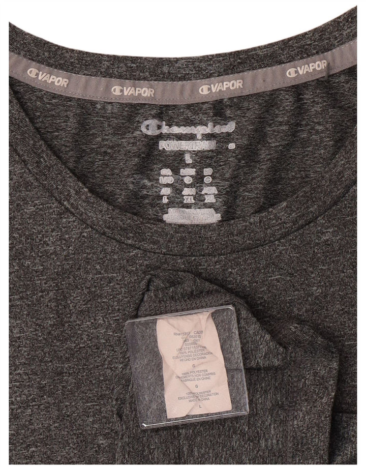 Champion Camiseta para mujer Top UK 46 Grande Gris Poliéster