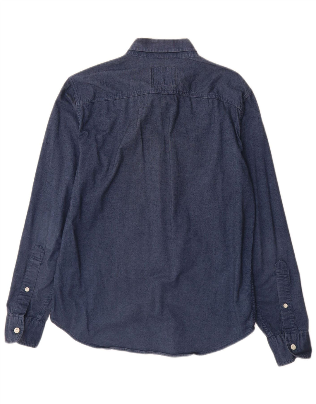 Camisa Hollister Hombre Pequeña Algodón Azul Marino
