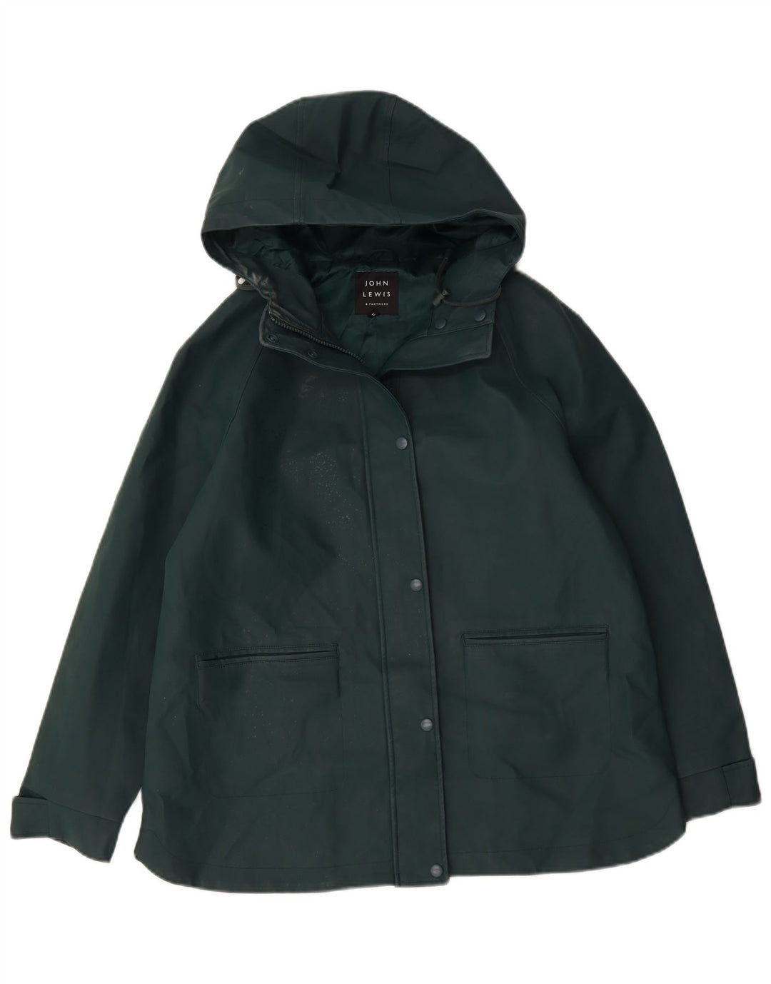 John Lewis Chaqueta cortavientos con capucha para mujer Reino Unido 44 Poliéster verde grande