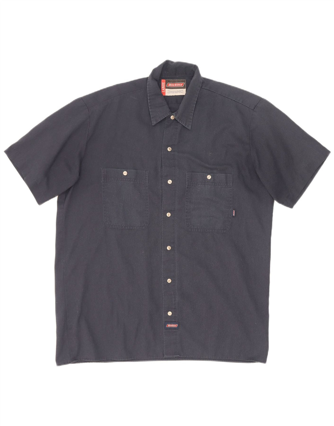Camisa Dickies Hombre Manga Corta Grande Poliéster Azul Marino