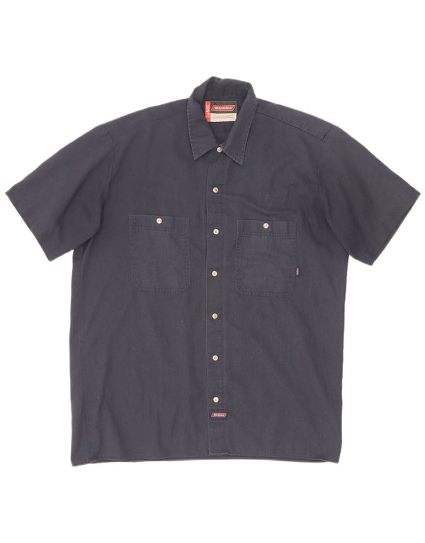 Camisa Dickies Hombre Manga Corta Grande Poliéster Azul Marino