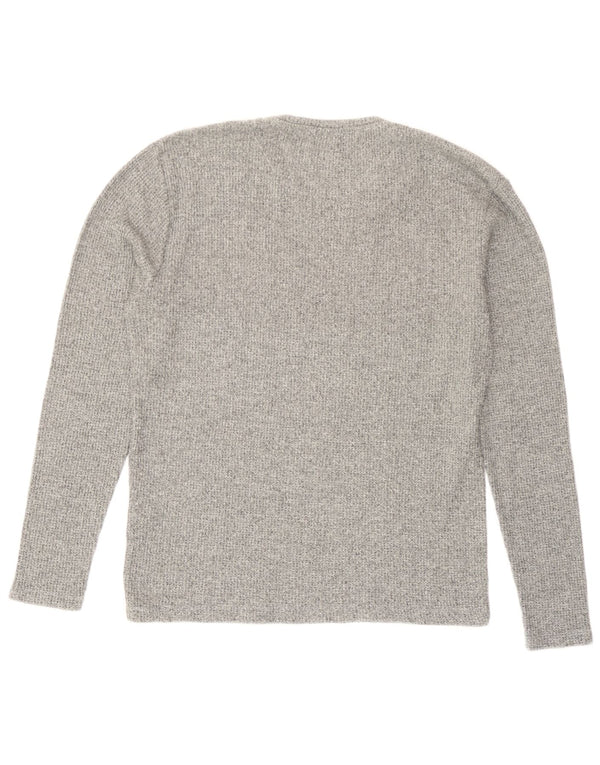 Zara Hombre Top Manga Larga Algodón Moteado Gris Pequeño