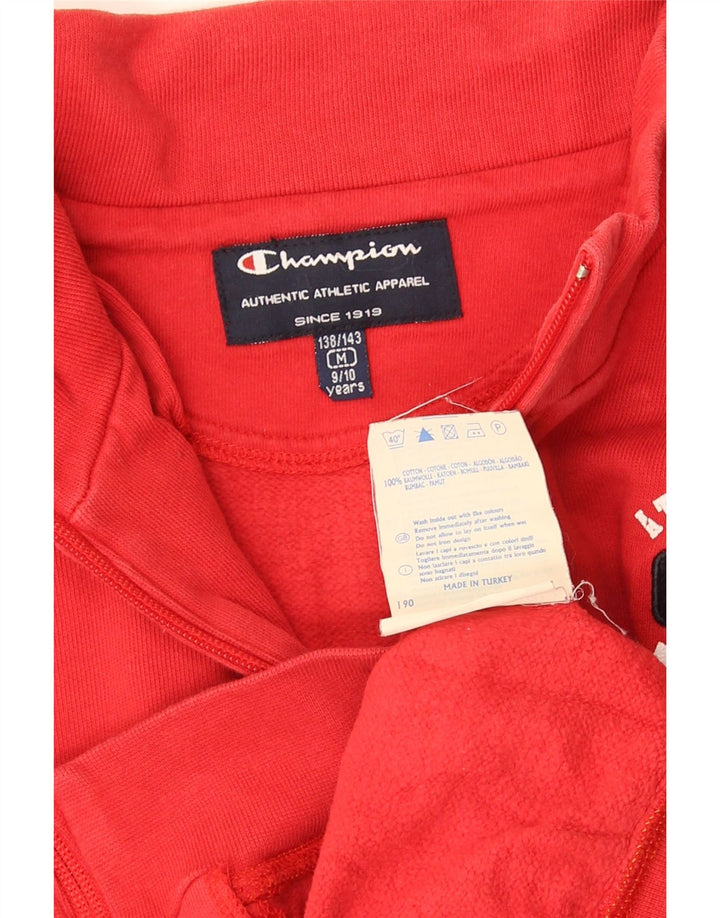 CHAMPION Chaqueta de chándal para niños 9-10 años Mediana Algodón Rojo