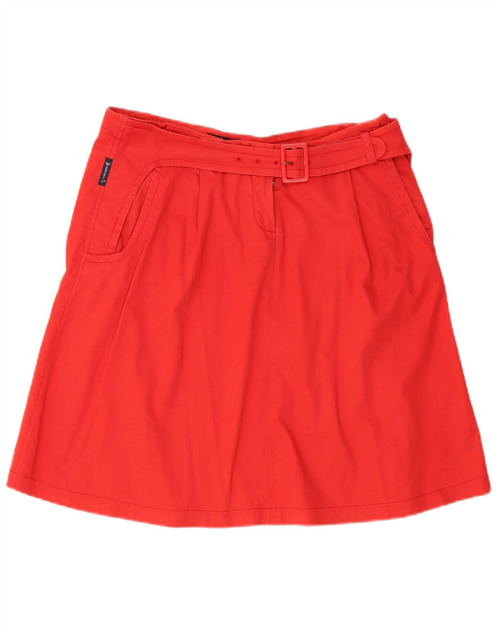 Armani Falda Acampanada para Mujer US 8 Mediana W30 Algodón Rojo