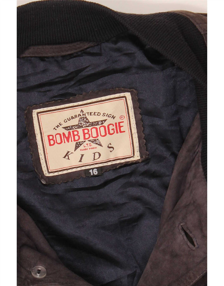 Bomb Boogie Cazadora bomber de ante para niño 15-16 años Gris color block