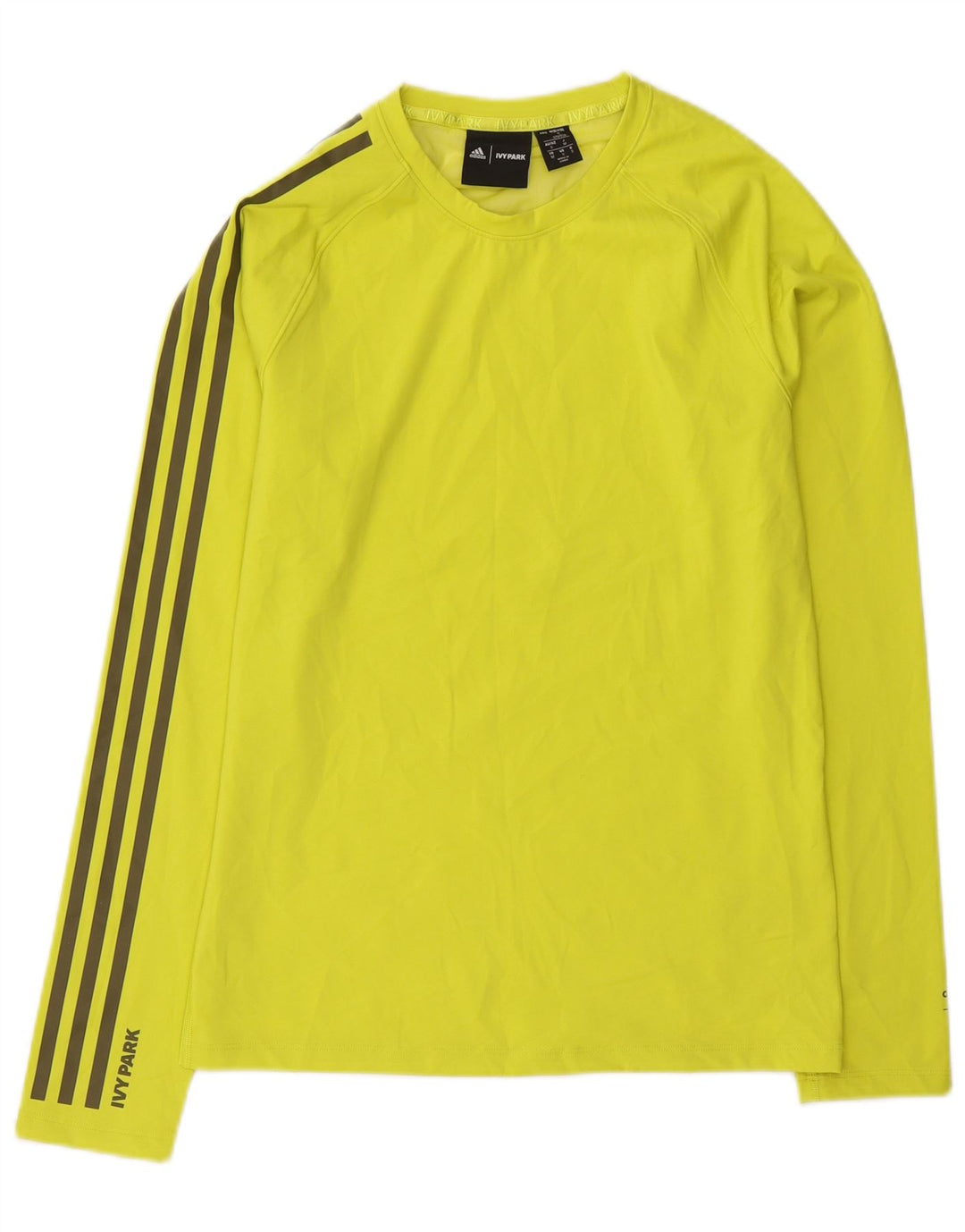 Adidas Mens Ivy Park See Through Top Manga Larga Pequeño Poliéster Amarillo